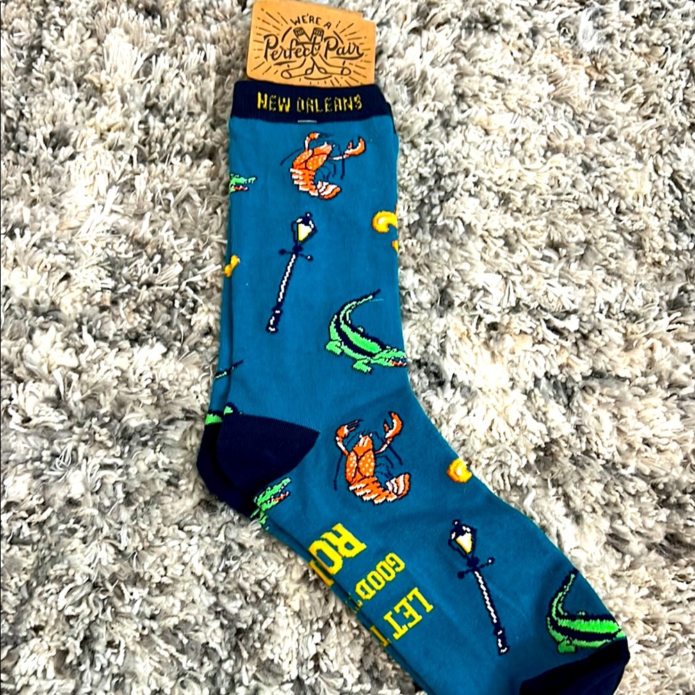 Perfect pair, New Orleans socks, new size 6–12